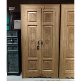 Indian Hand Carved Solid Wooden Cupboard Wardrobe D39